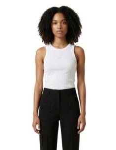 Calvin Klein Jeans débardeur femme blanc coton stretch