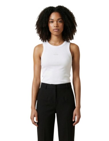 Calvin Klein Jeans débardeur femme blanc coton stretch