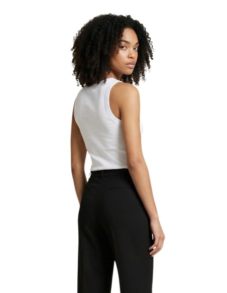 Calvin Klein Jeans débardeur femme blanc coton stretch