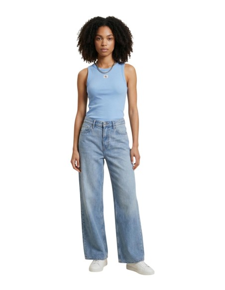 Calvin Klein Jeans débardeur femme bleu azur