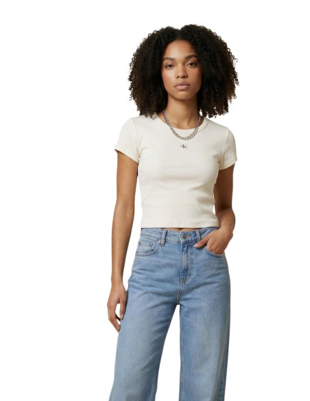 Calvin Klein Jeans t-shirt femme beige