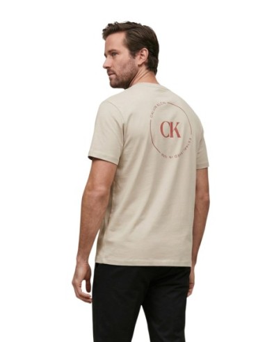 Calvin Klein Jeans t-shirt homme beige coton
