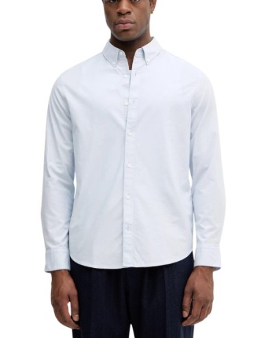 Calvin Klein Jeans chemise homme bleu azur coton stretch
