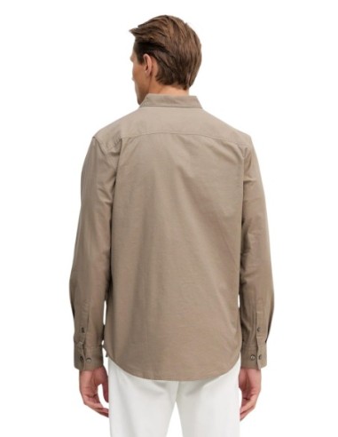 Calvin Klein Jeans chemise homme beige coton stretch