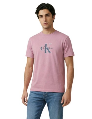Calvin Klein Jeans t-shirt homme rose imprimé
