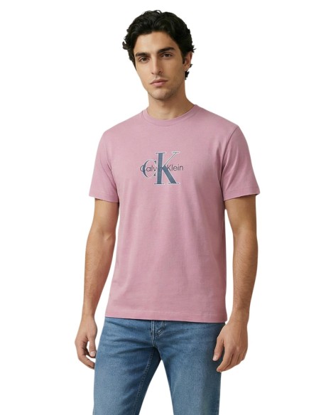 Calvin Klein Jeans t-shirt homme rose imprimé