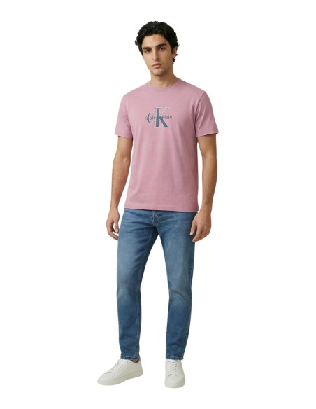 Calvin Klein Jeans t-shirt homme rose imprimé