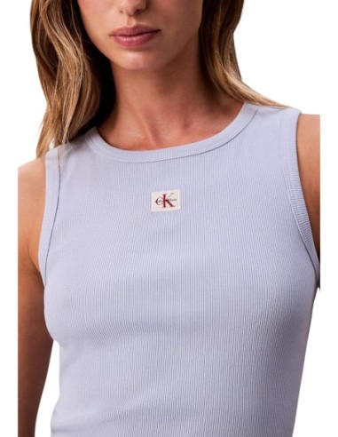 Calvin Klein Jeans débardeur femme bleu azur