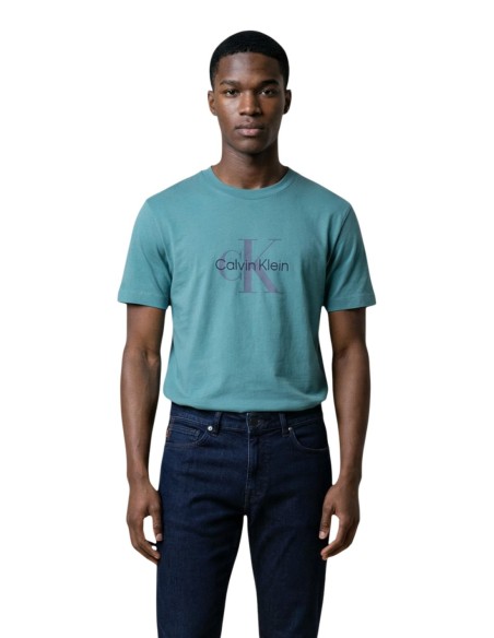 Calvin Klein Jeans t-shirt homme vert imprimé
