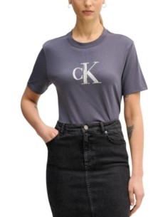 Calvin Klein Jeans t-shirt femme gris imprimé
