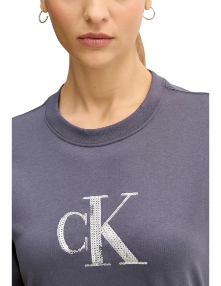 Calvin Klein Jeans t-shirt femme gris imprimé