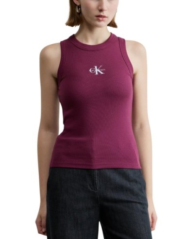 Calvin Klein Jeans débardeur femme bordeaux