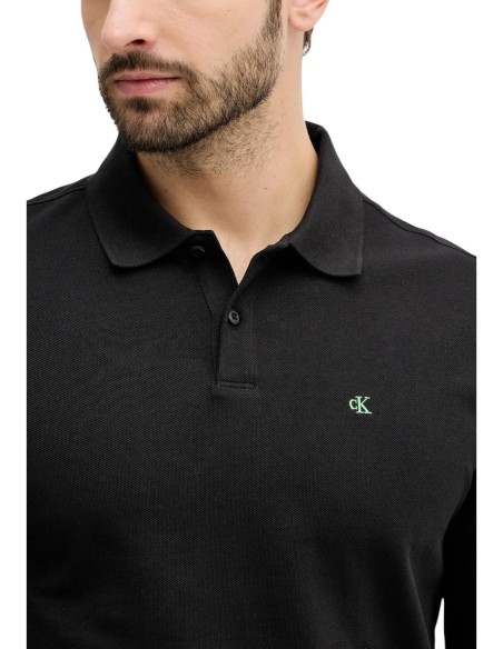 Calvin Klein Jeans polo homme noir manches longues