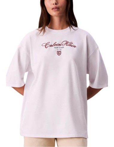 Calvin Klein Jeans t-shirt femme blanc imprimé