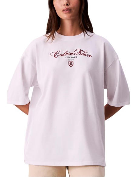 Calvin Klein Jeans t-shirt femme blanc imprimé
