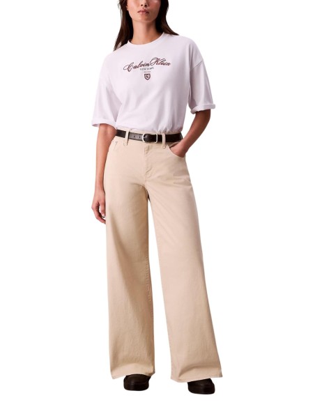 Calvin Klein Jeans t-shirt femme blanc imprimé