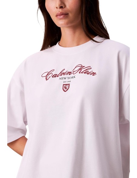 Calvin Klein Jeans t-shirt femme blanc imprimé