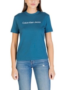 Calvin Klein Jeans t-shirt femme vert coton