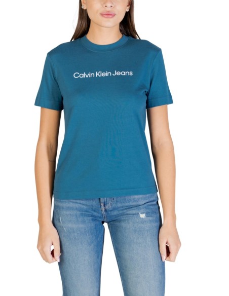 Calvin Klein Jeans t-shirt femme vert coton