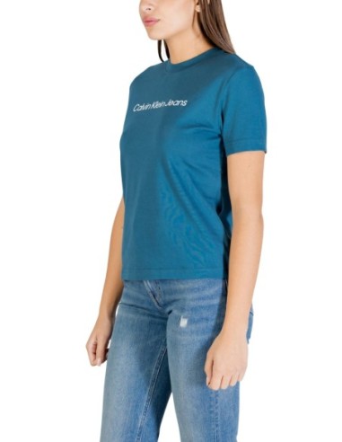 Calvin Klein Jeans t-shirt femme vert coton