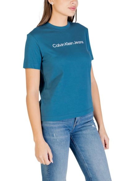 Calvin Klein Jeans t-shirt femme vert coton