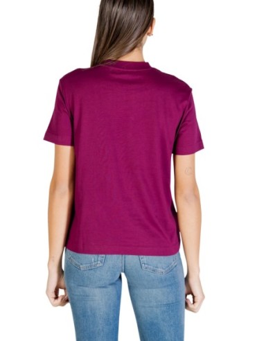 Calvin Klein Jeans t-shirt femme bordeaux imprimé
