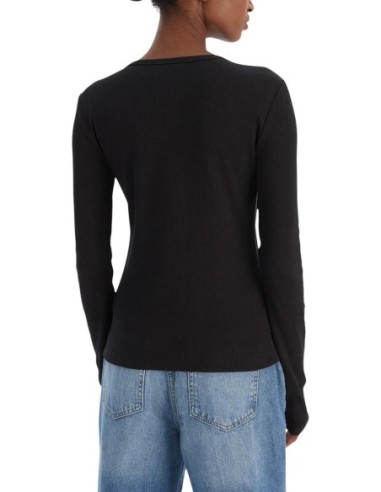 Calvin Klein Jeans pull femme noir coton stretch