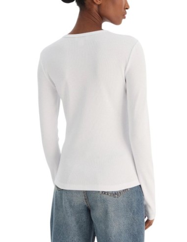 Calvin Klein Jeans pull femme blanc coton stretch