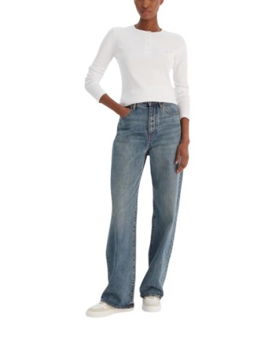 Calvin Klein Jeans pull femme blanc coton stretch