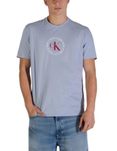 Calvin Klein Jeans t-shirt homme bleu azur coton