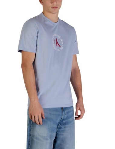 Calvin Klein Jeans t-shirt homme bleu azur coton
