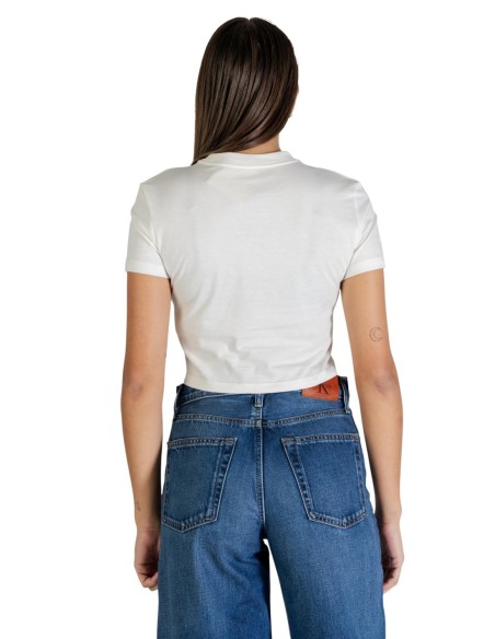 Calvin Klein Jeans t-shirt femme blanc coton