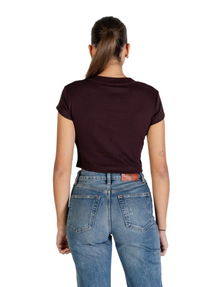 Calvin Klein Jeans t-shirt femme marron manches longues