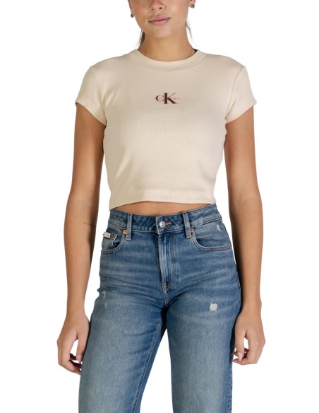 Calvin Klein Jeans t-shirt femme beige