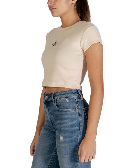 Calvin Klein Jeans t-shirt femme beige