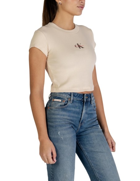 Calvin Klein Jeans t-shirt femme beige