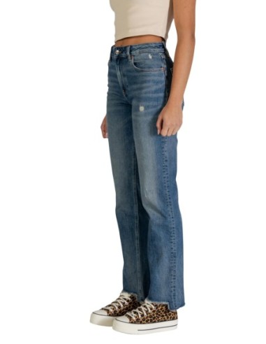 Calvin Klein Jeans jean femme bleu azur effet usé