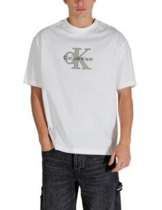 Calvin Klein Jeans t-shirt homme blanc imprimé