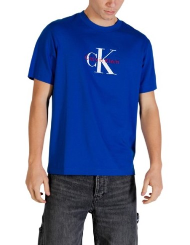 Calvin Klein Jeans t-shirt homme bleu coton