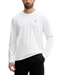 Calvin Klein Jeans t-shirt homme blanc manches longues
