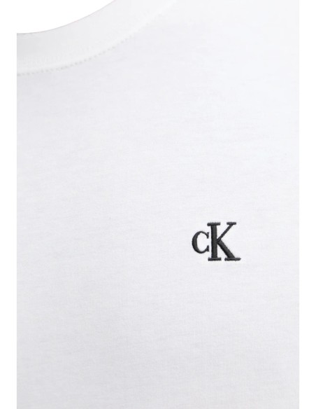 Calvin Klein Jeans t-shirt homme blanc manches longues