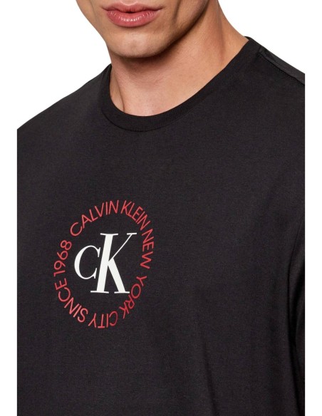 Calvin Klein Jeans t-shirt homme noir imprimé coton