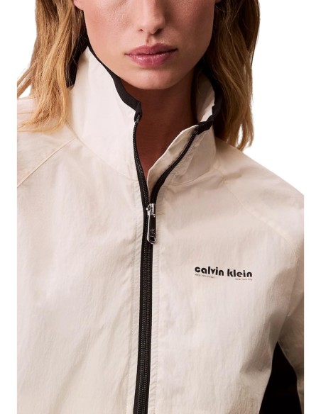 Calvin Klein Jeans veste femme blanche zippée