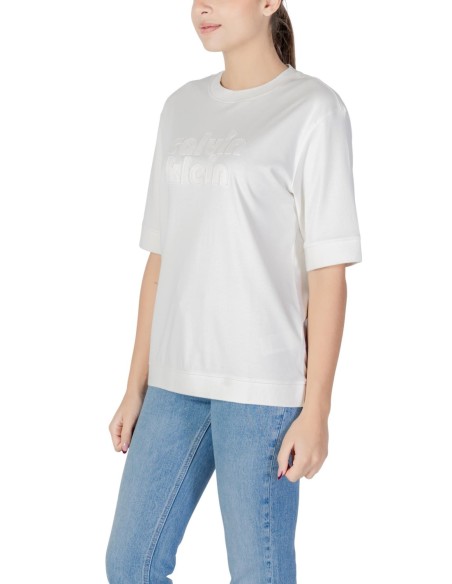 Calvin Klein Jeans t-shirt femme blanc coton