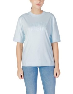 Calvin Klein Jeans t-shirt femme bleu azur coton