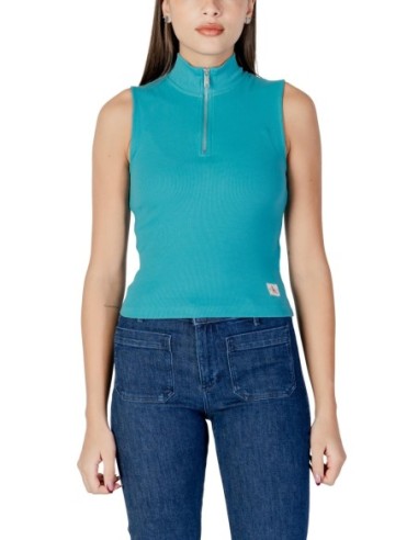 Calvin Klein Jeans débardeur femme turquoise zippé