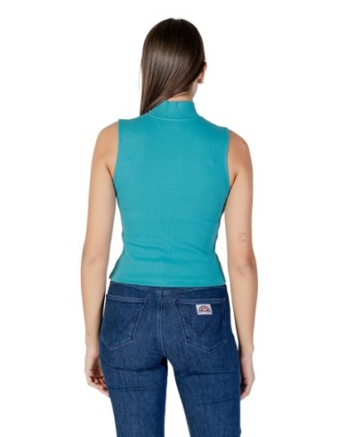Calvin Klein Jeans débardeur femme turquoise zippé