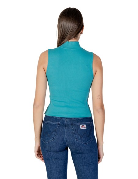 Calvin Klein Jeans débardeur femme turquoise zippé