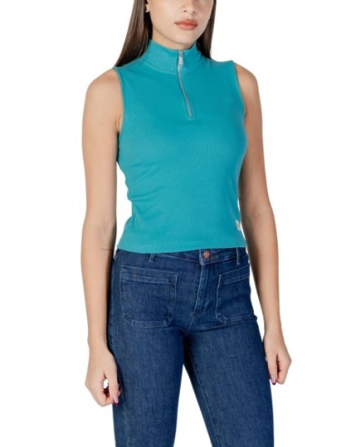 Calvin Klein Jeans débardeur femme turquoise zippé