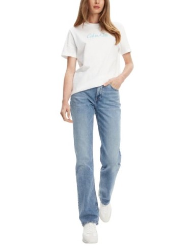 Calvin Klein Jeans jean femme bleu azur coton bio